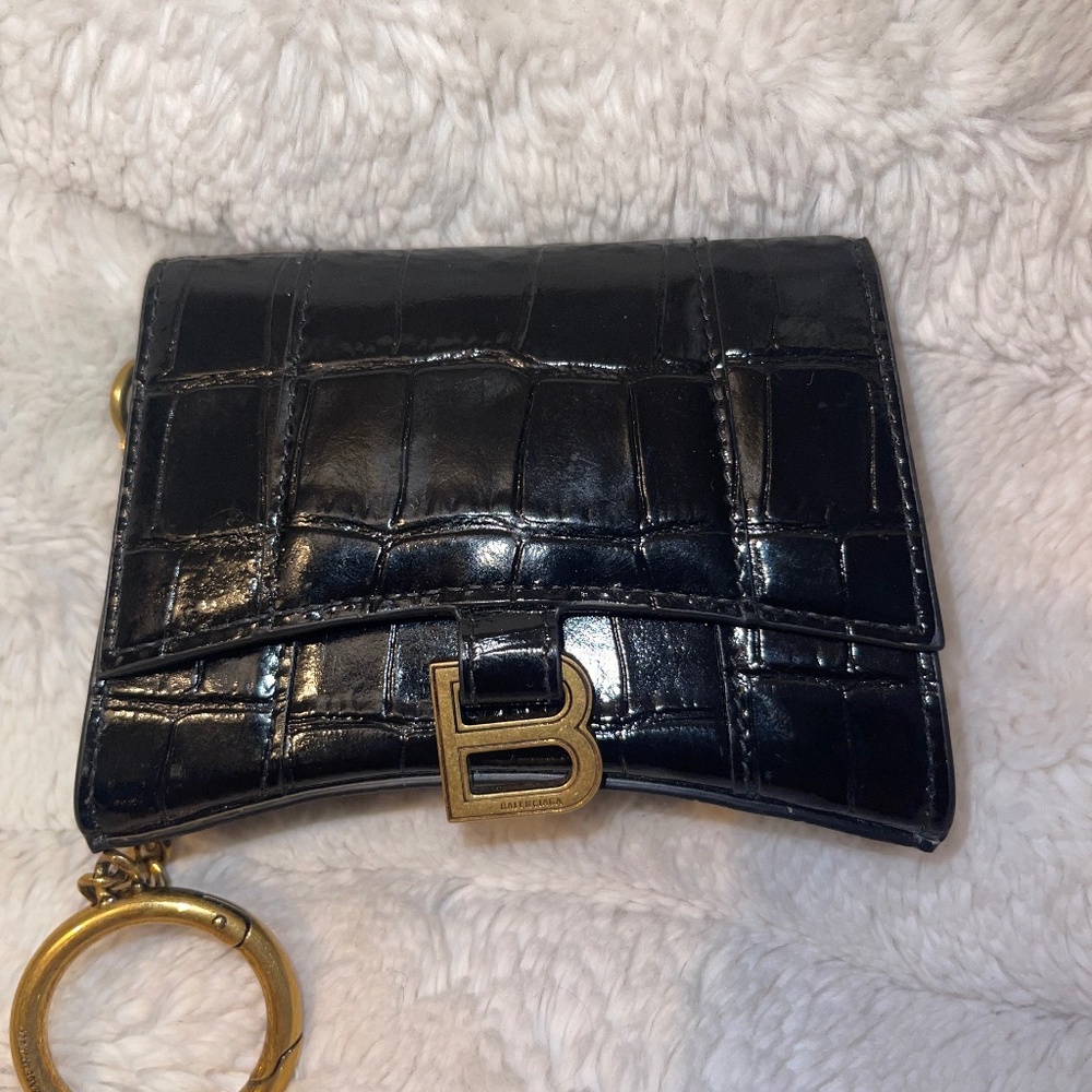 Balenciaga key chain coin holder